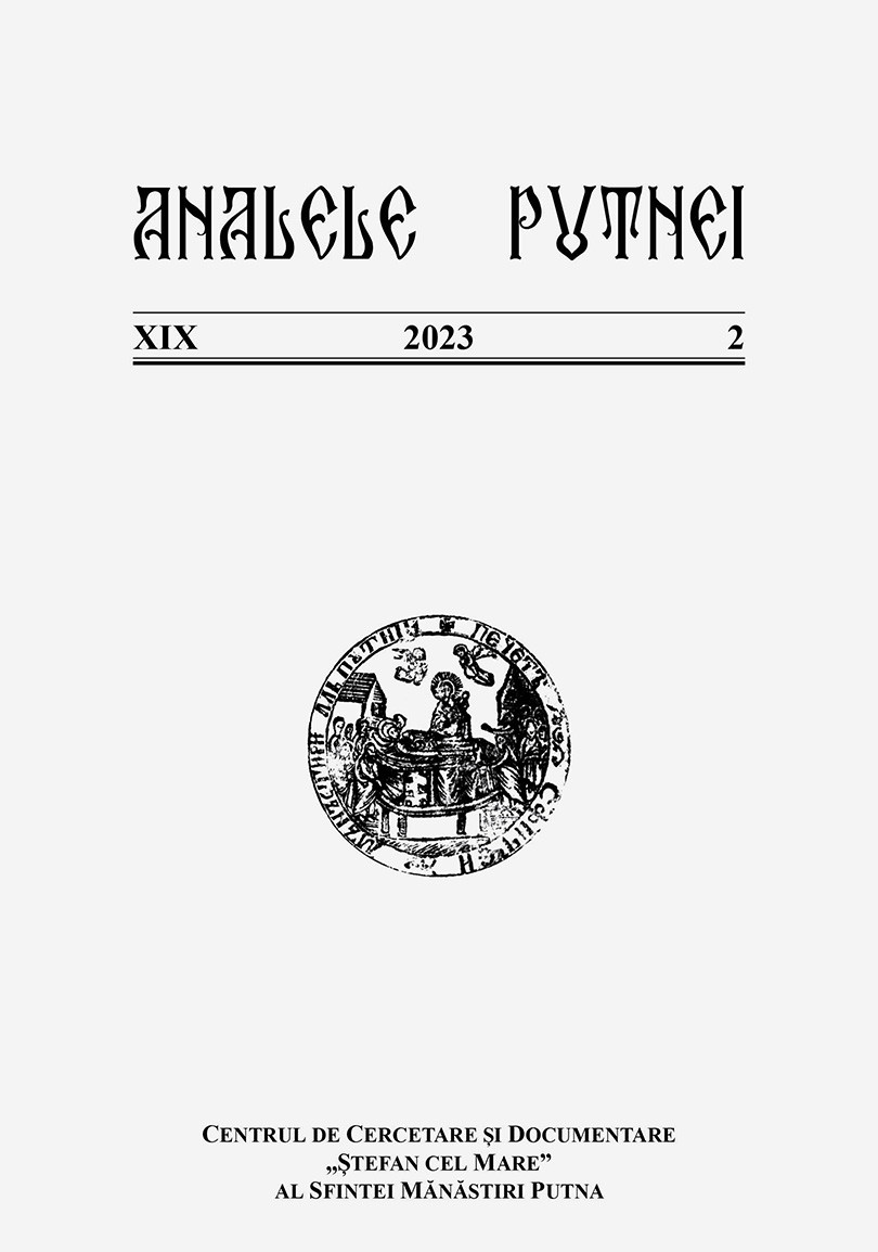 Coperta revistei Analele Putnei, XIX, 2023, 2